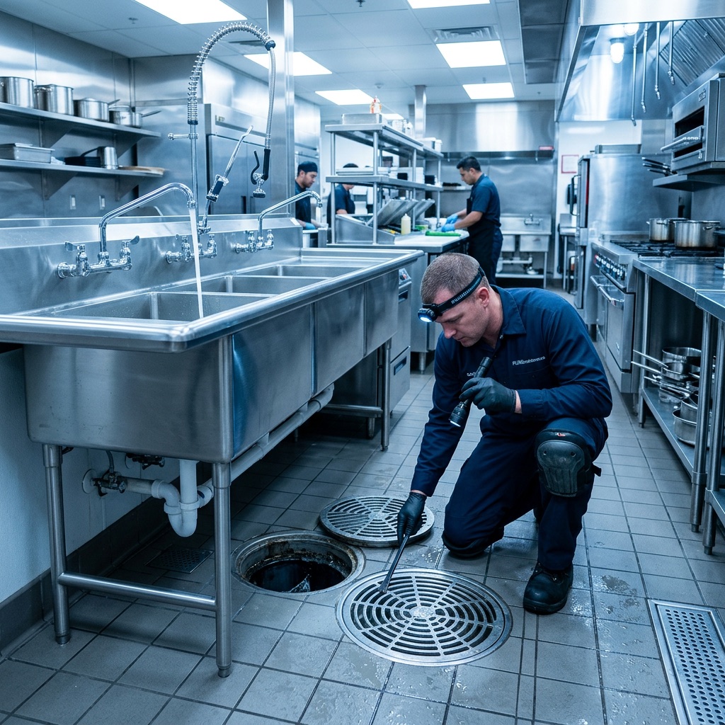 Entretien des évacuations dans une cuisine de restaurant